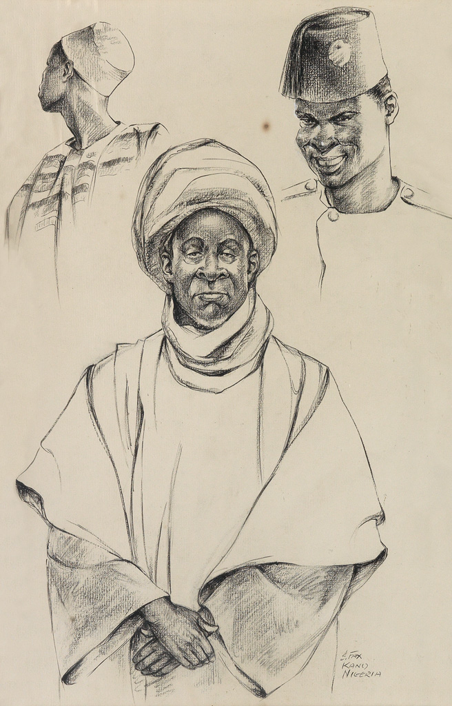 ELTON C. FAX (1909 - 1993) Muslim Men of Kano, Nigeria.